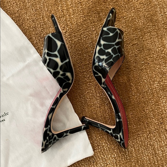 Kate Spade Black and Pink Patterned Heels - Picture 4 of 7